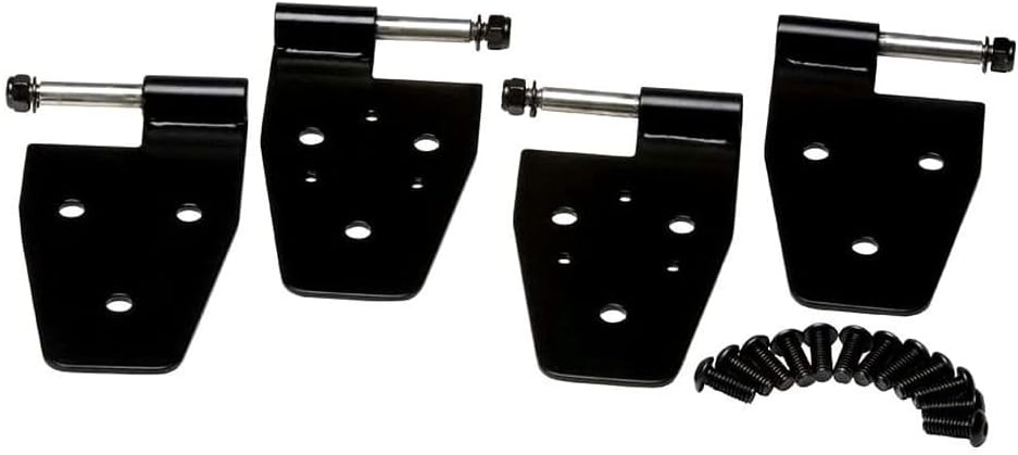 JEEP WRANGLER CJ7, YJ & TJ DOOR HINGES BLACK SET OF 4 (Designed for models 1986-2006)