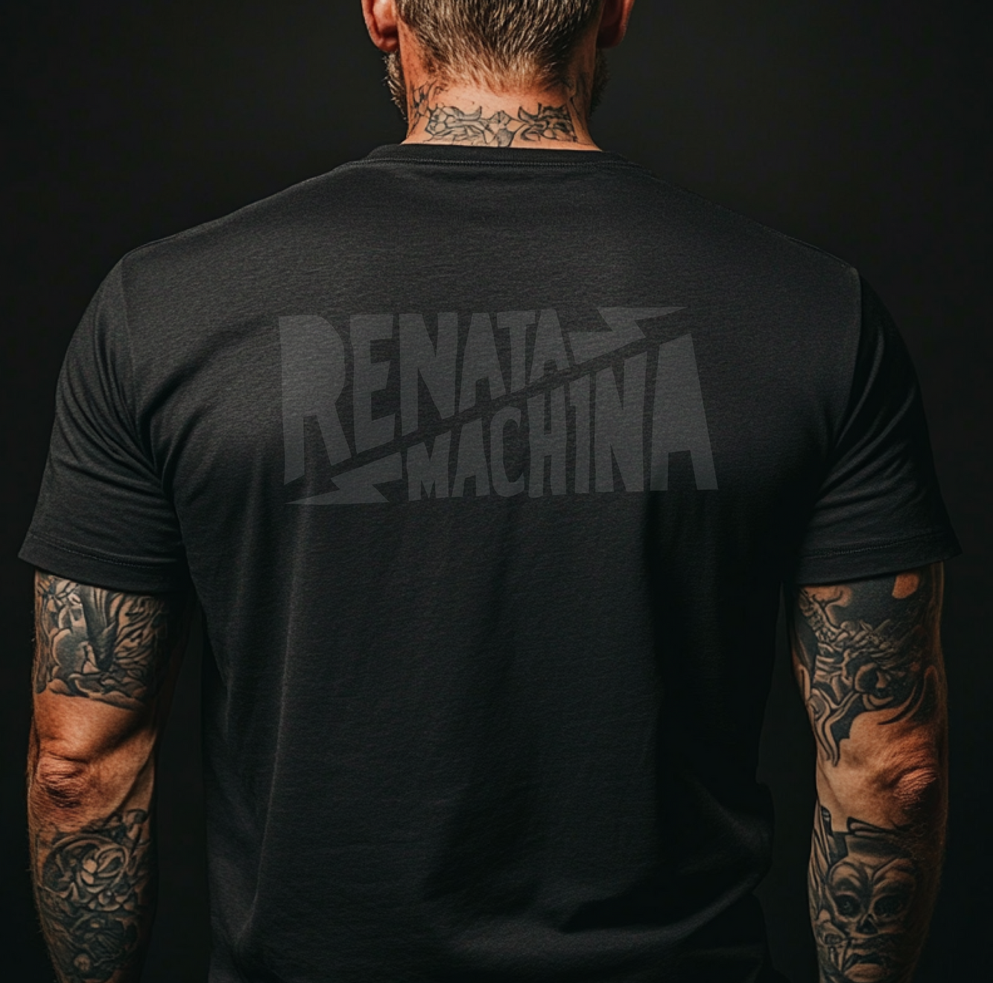 RM GET DIRT TEE BLACK/GREY PRINT MENS